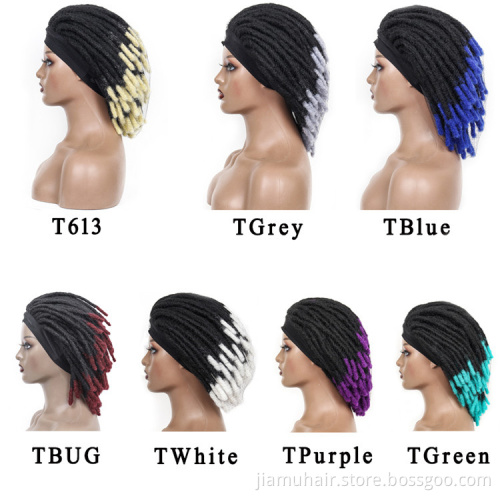Synthetic None Lace Wigs Faux locs Dreadlock Dreads Braiding Crochet Hair Wig African Wig